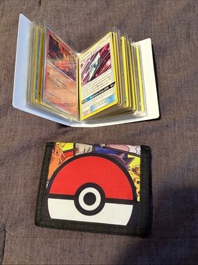 Pokemon Red and White Poké Ball Wallet with Character Print